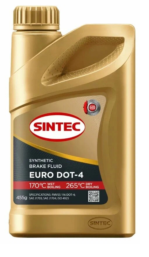 Тормозная жидкость Sintec Euro DOT 4  455гр